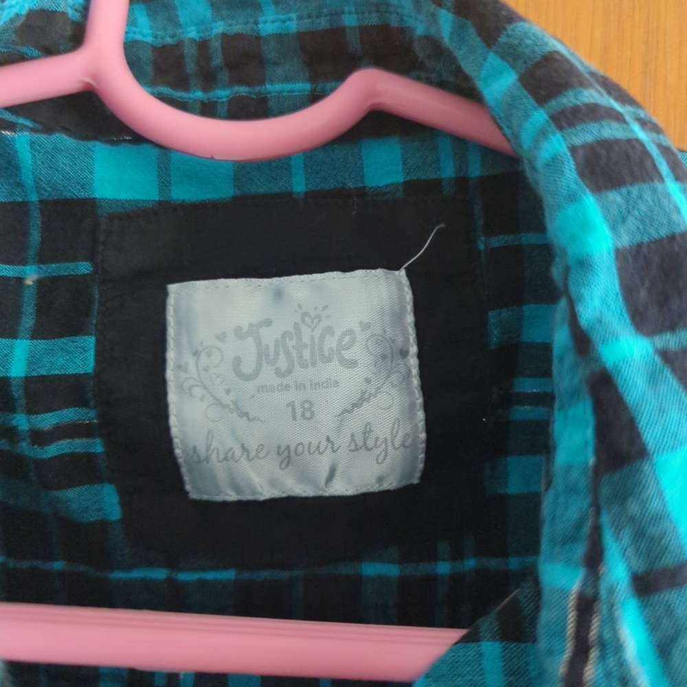 Fall Girls Justice Size 18 Button up Blouse - Picture 3 of 4